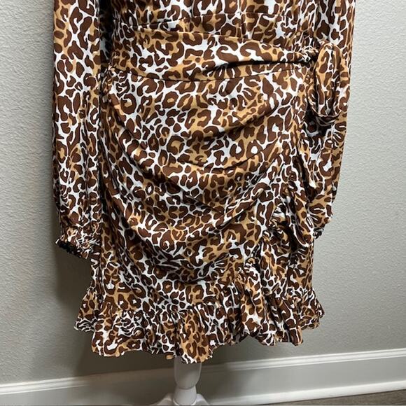 Lilly Pulitzer New Lila Cheetah Print Long Sleeve Mini Dress Size 14 - Picture 9 of 15